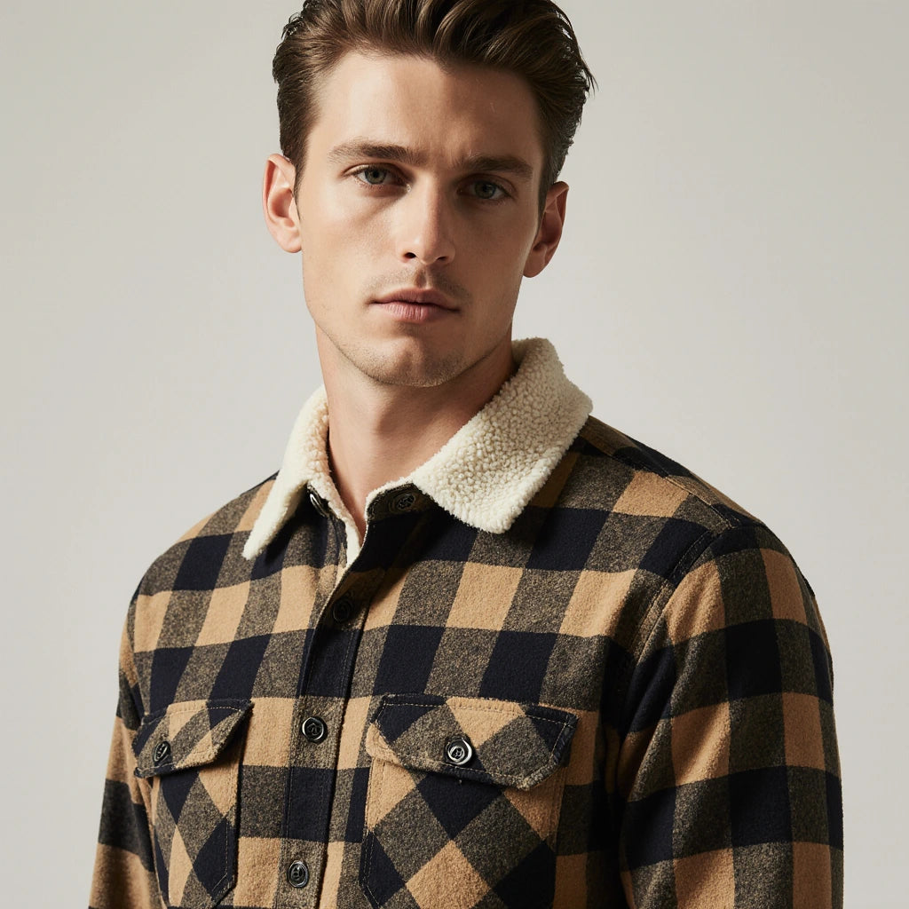 Snowdonia Fleece Borg Lined Check Shirt
